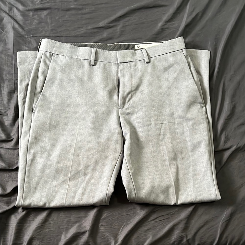 Haggar Grey Slim Stretch Dress Pants